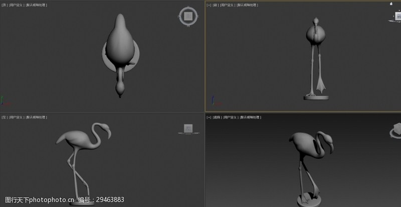 3d打印模型3D模型小白鹤