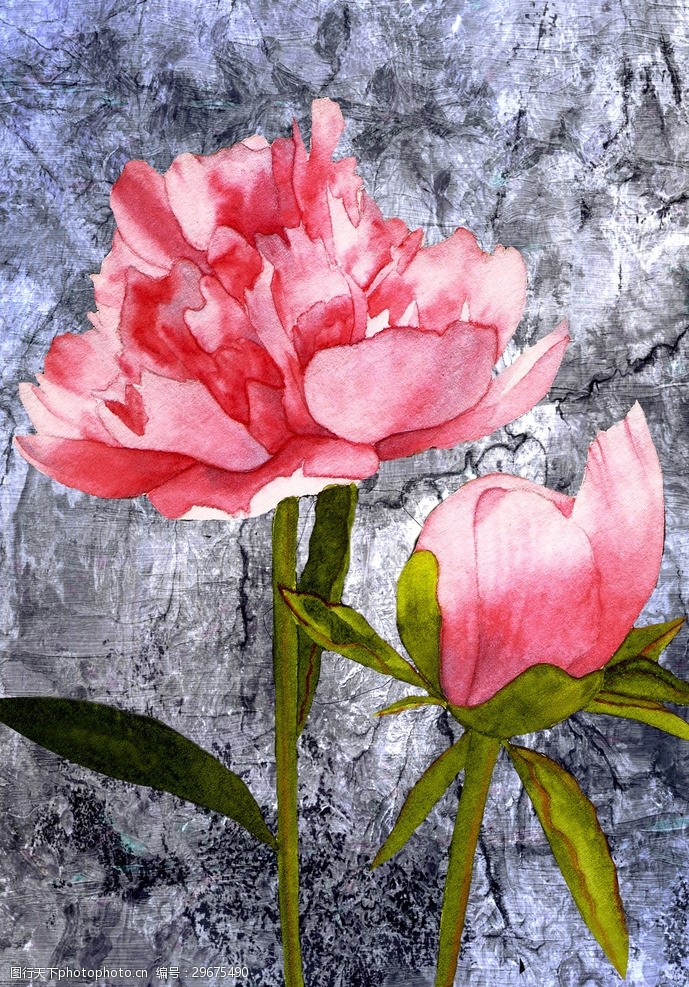 抽象油画画屏复古花卉