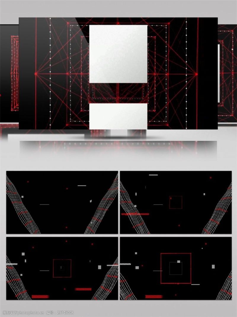 led闪烁灯光白色动感方块动态视频素材