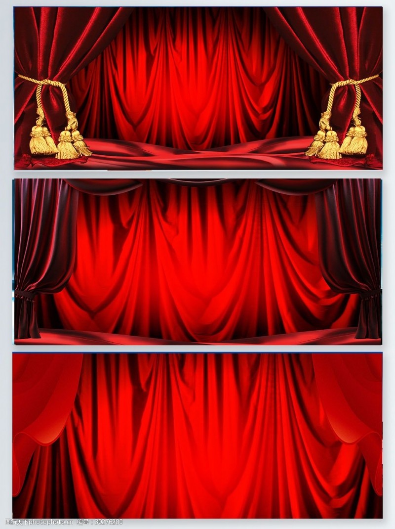 奥斯卡红色幕布颁奖典礼背景