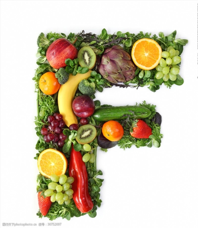 创意果蔬新鲜蔬菜水果组合字母