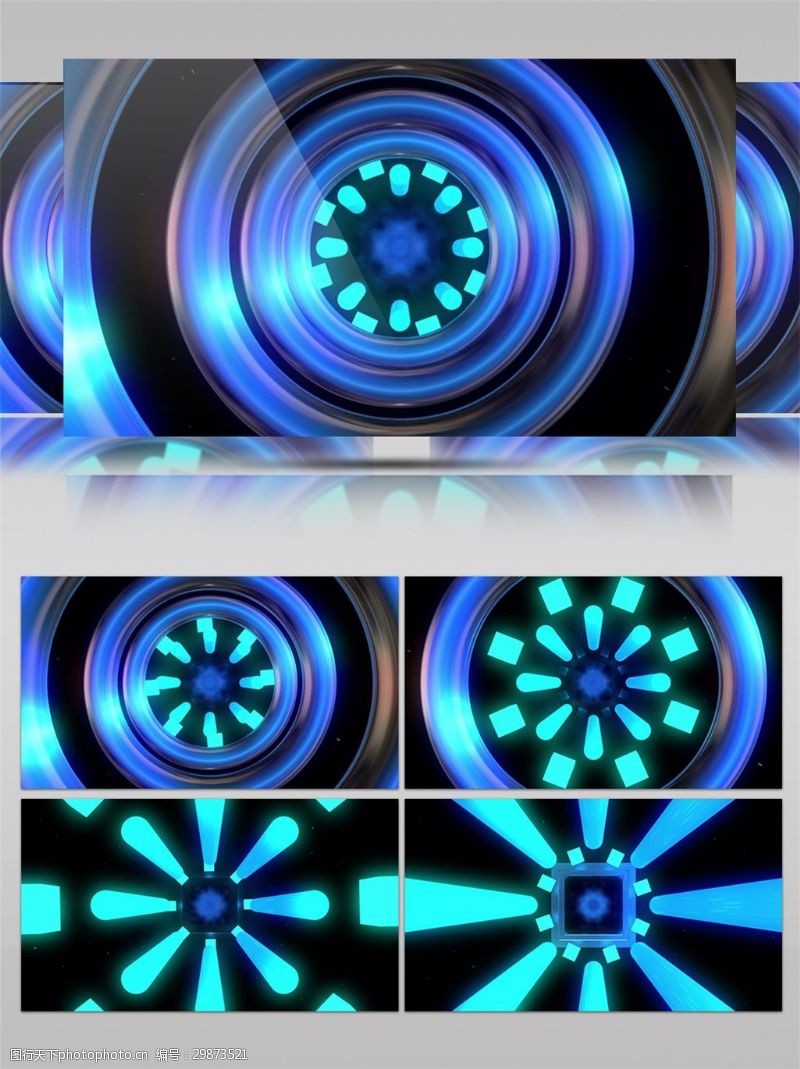 led闪烁灯光蓝色轮回光动态视频素材