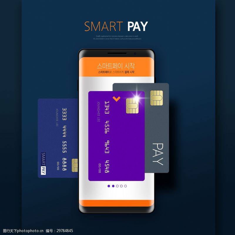 刷卡支付现代高新移动智能支付pay平台宣传海报