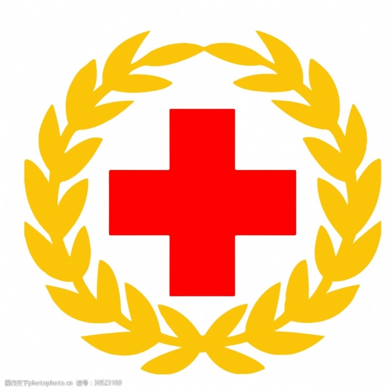 黄橄榄红十字医疗logo