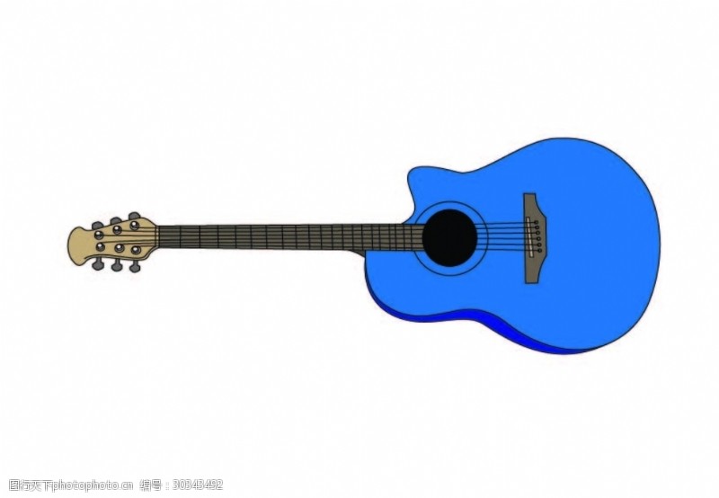 music吉他蓝色吉他效果模拟图