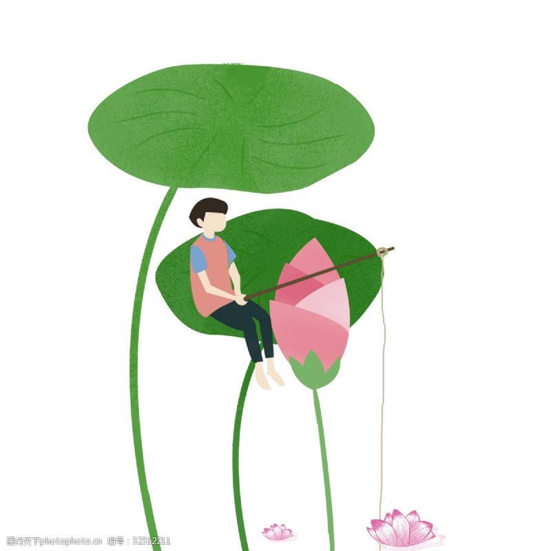 中国传统节气创意插画立夏设计素材