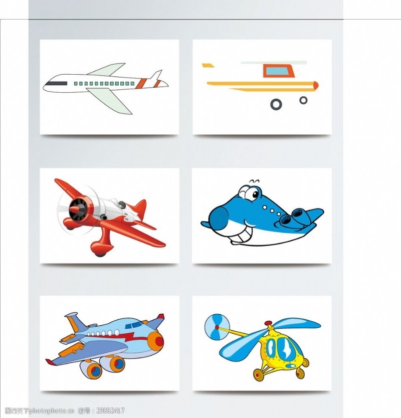 儿童航天飞机矢量卡通平面