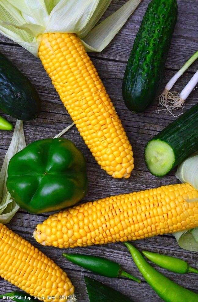 绿色蔬菜展架素材玉米