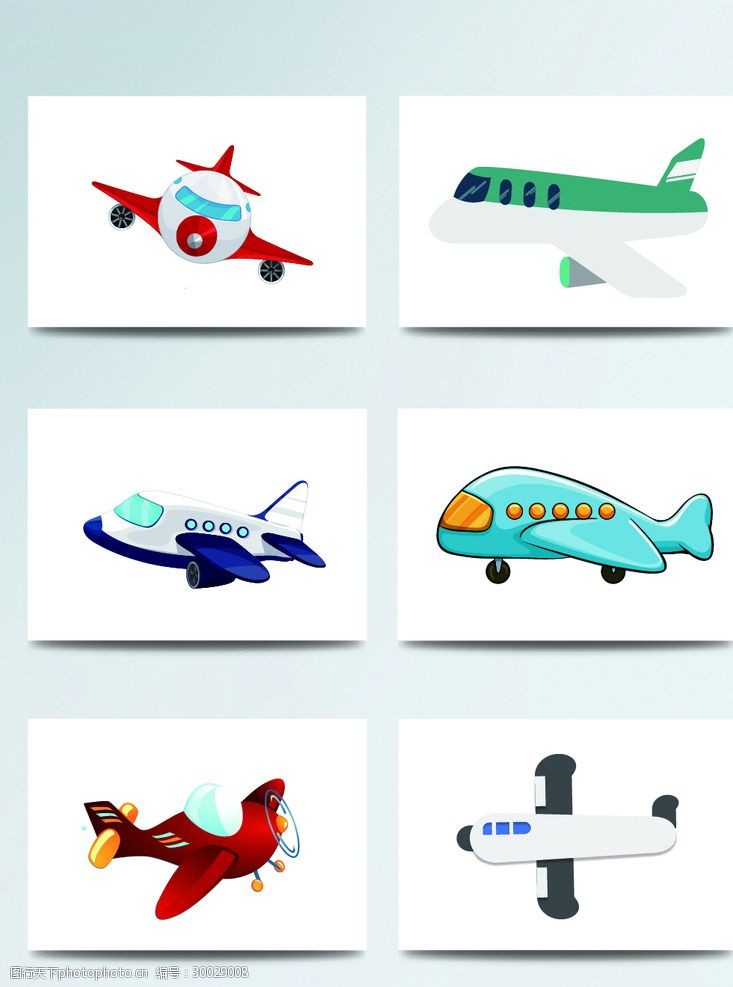 儿童航天卡通矢量飞机插画图