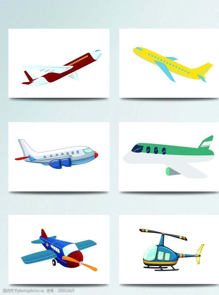 儿童航天矢量飞机飞行器插画
