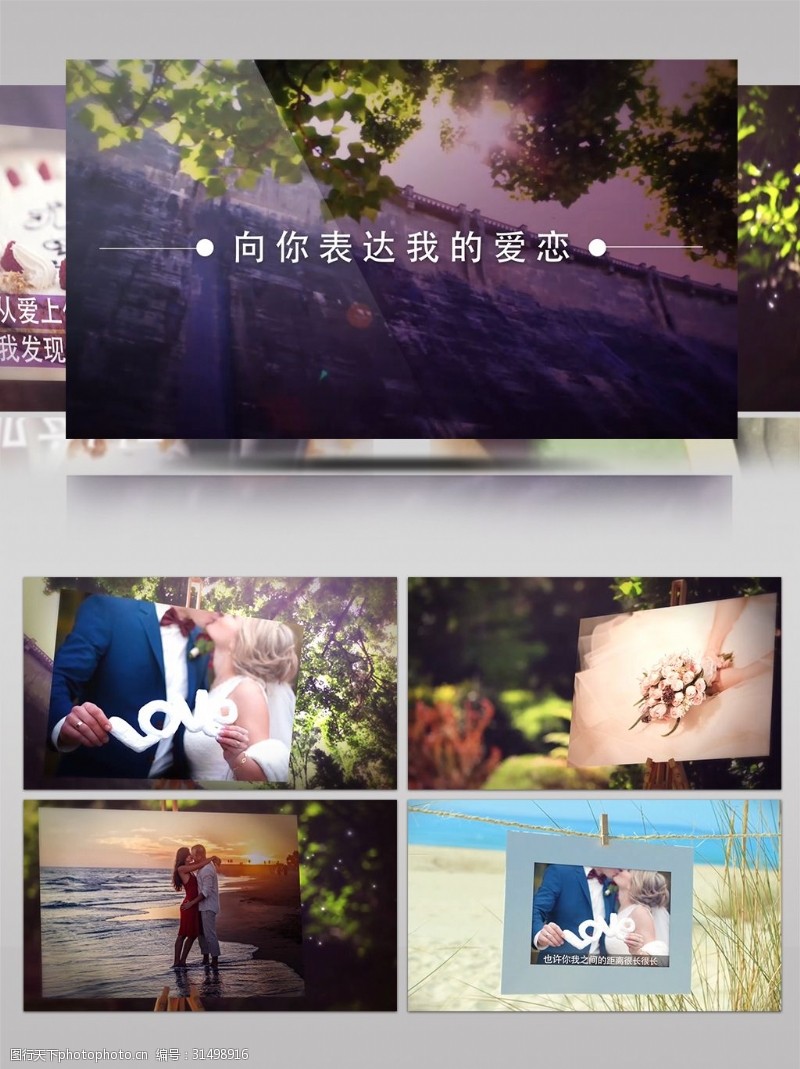 日式风浪漫森林萤火虫实拍后期婚礼电子相册