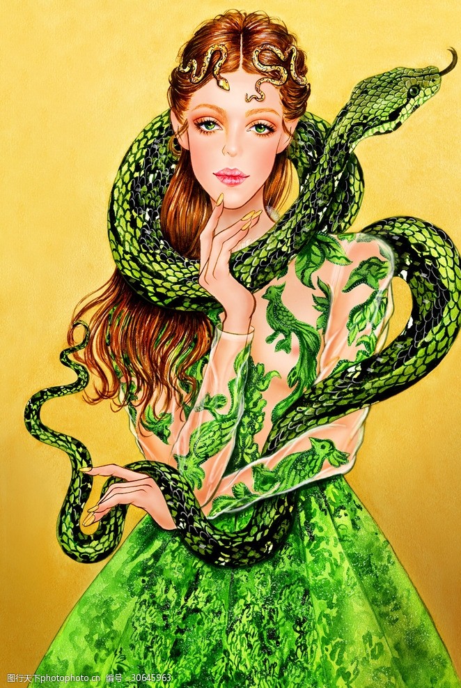 大牌女装美女与蛇
