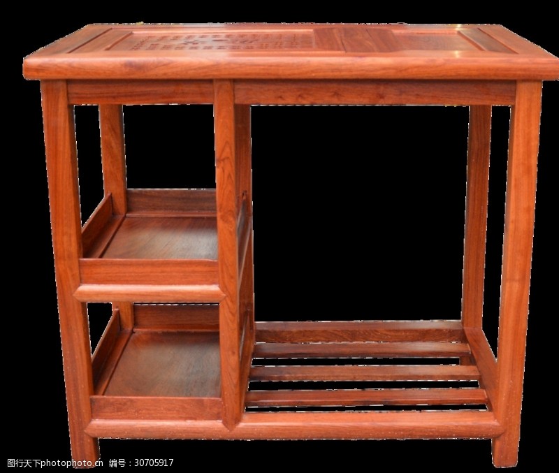 木桌缅甸花梨木小长方形茶座