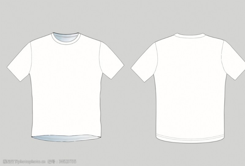300dpi白色t恤模版