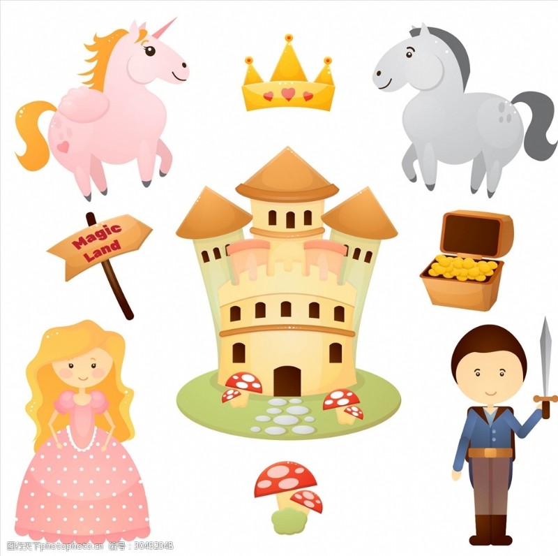 城堡童话插图