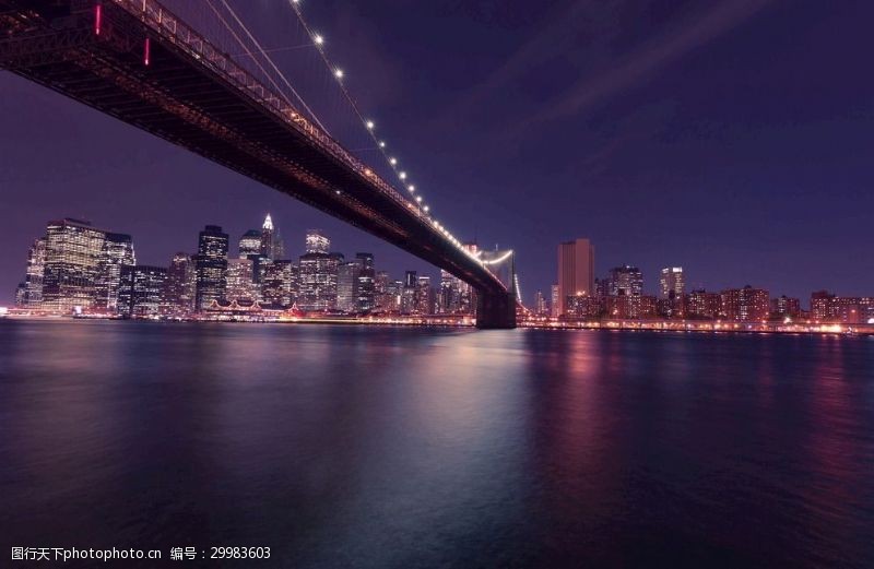 布鲁克桥城市夜景