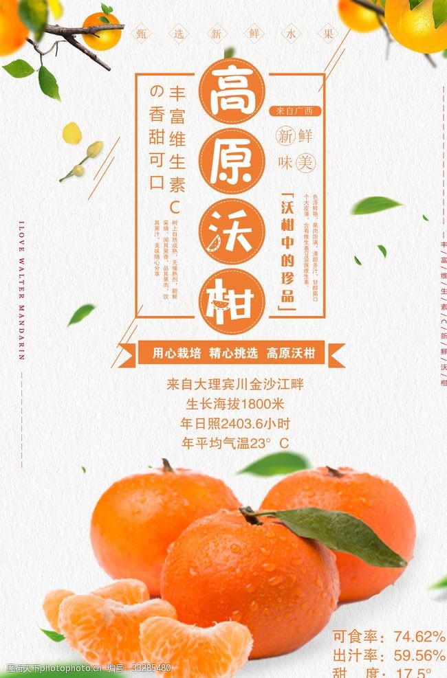水果广告宣传沃甜海报