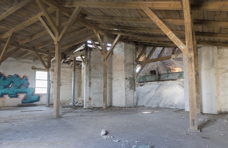 作业区后现代工业风废弃的厂房