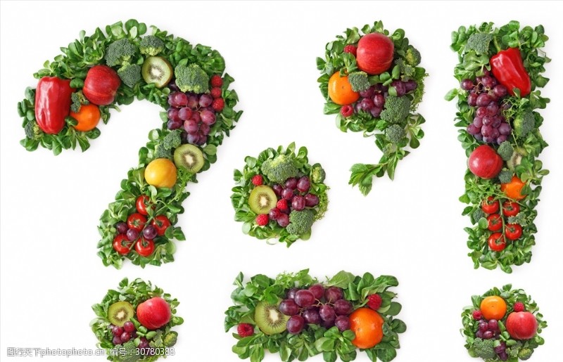 创意果蔬创意蔬菜水果组成的符号