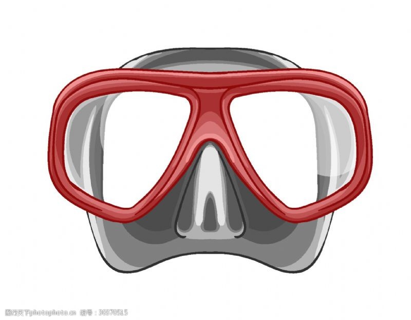 透明罩卡通游泳眼罩矢量元素