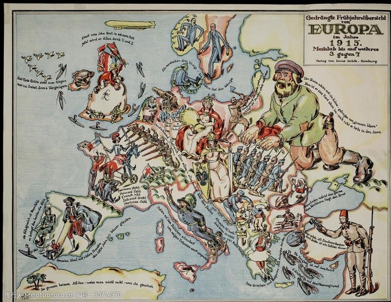 奥地利一战世界格局漫画地图