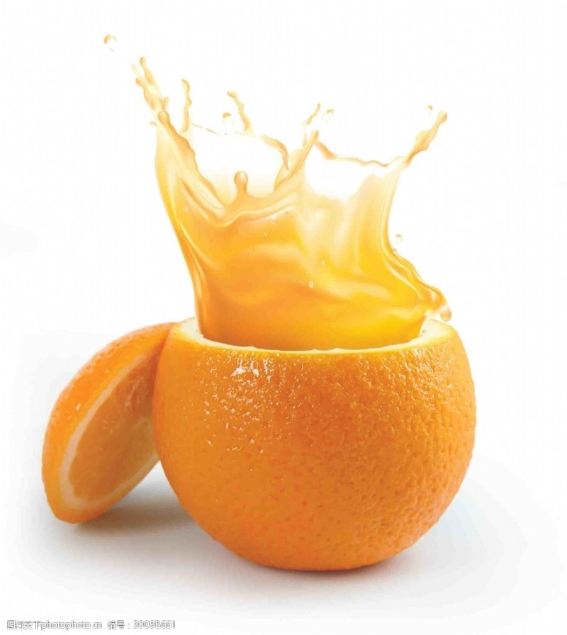 橙子切片素材美味鲜榨橙汁