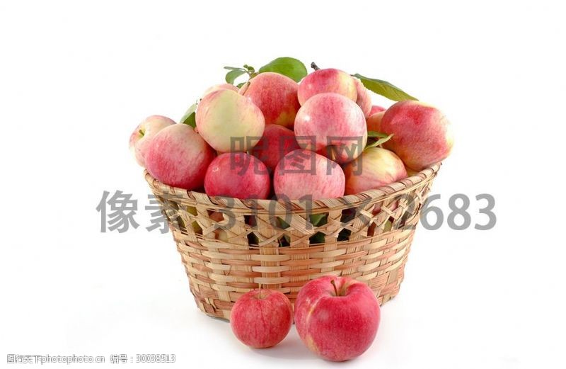 一筐苹果篮子中的苹果拍摄图片素材