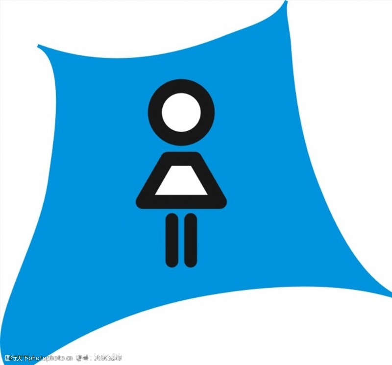 彩色动物图标男女厕所图标标识
