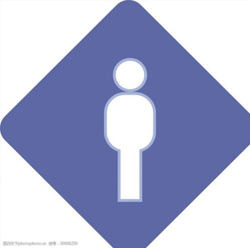 彩色动物图标男女厕所图标标识