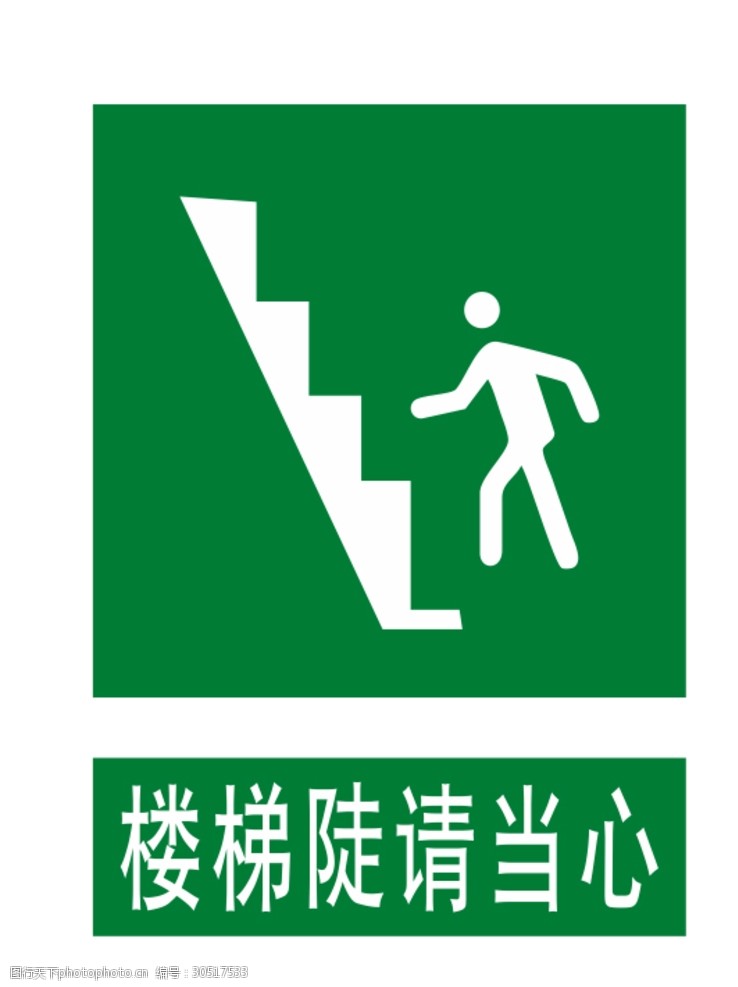 安全警示小心楼梯当心楼梯注意安全