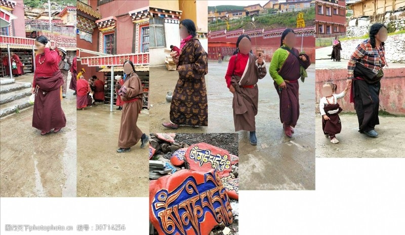 旅游文化彩绘藏族女性服饰文化藏族风