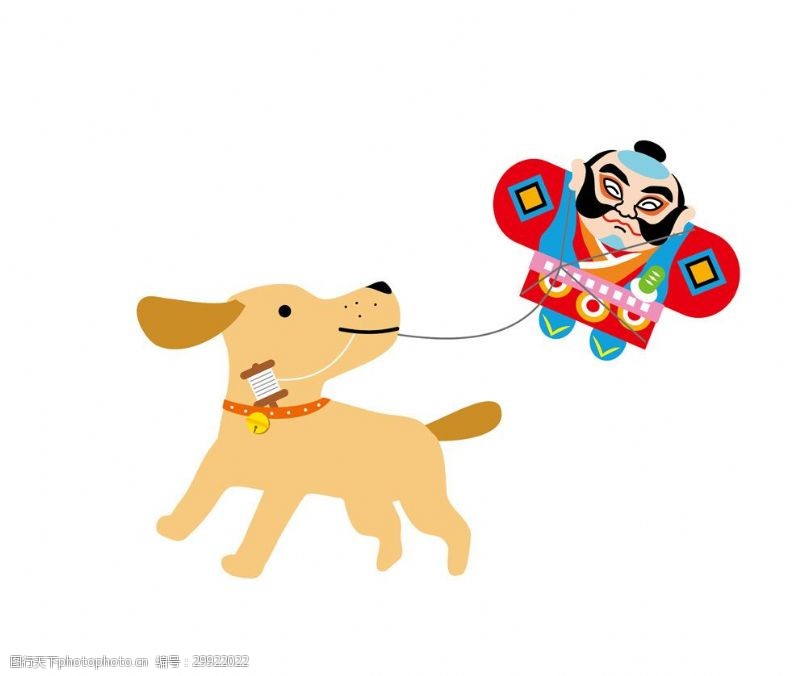 宠物海报矢量卡通宠物狗