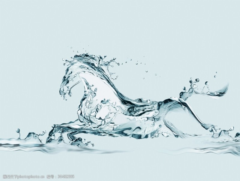 水滴素材现代简约水滴装饰画动物挂画
