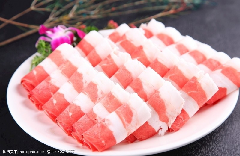 涮羊肉美食火锅涮肉爽口嫩肉精品羊肉