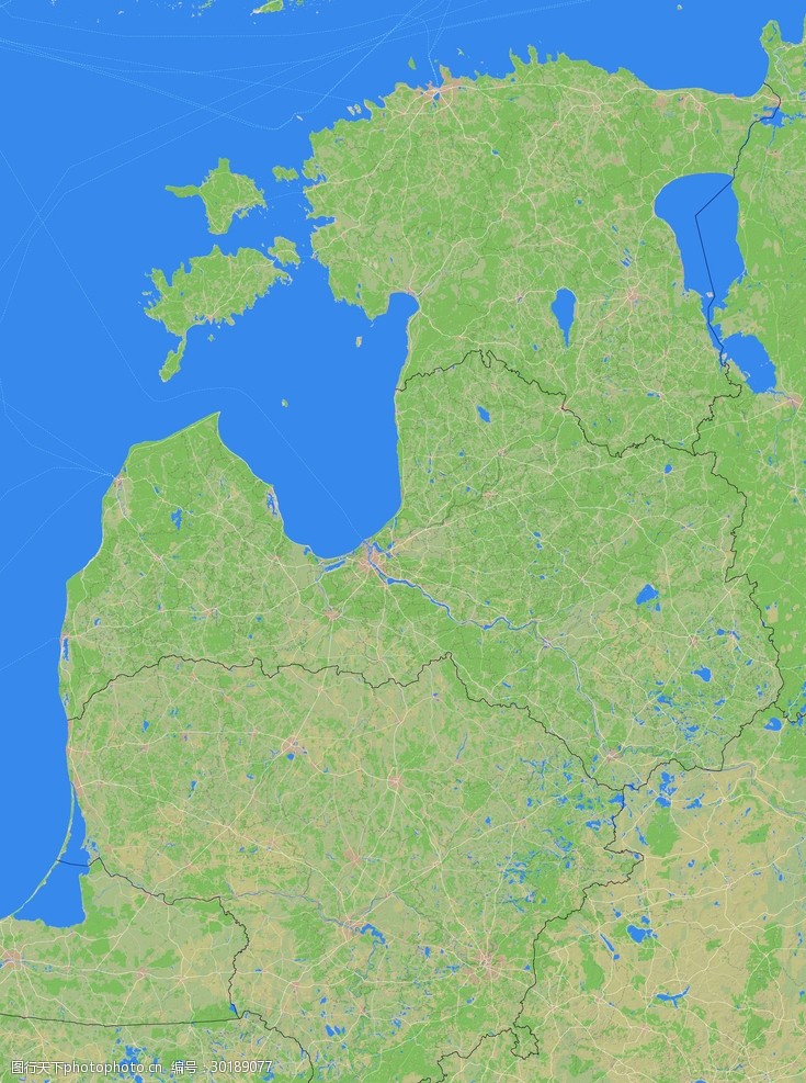 欧洲国家的地图波罗的海国家地形图