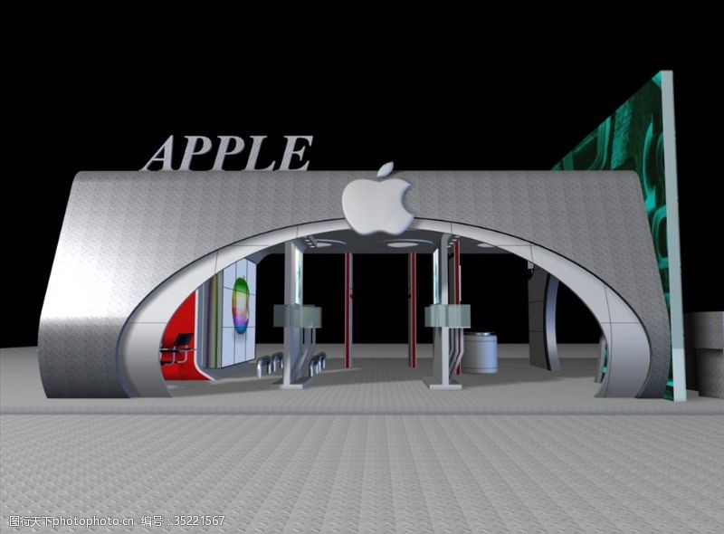 展厅展会模型苹果展厅